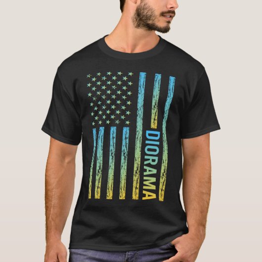 Gradient Flag 02 Diorama Dioramas T-Shirt (Vorderseite)