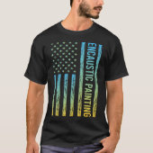 Gradient Flag 02 Enkaustische Malerei T-Shirt (Vorderseite)