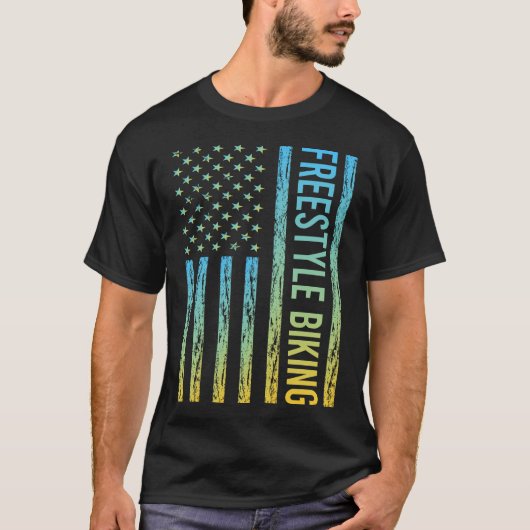 Gradient Flag 02 Freestyle Biking Biker T-Shirt (Vorderseite)