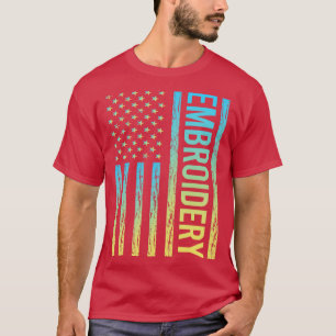 Gradient Flag 02 Stickerei T-Shirt