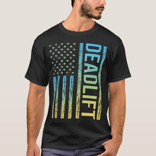 Gradient Flag Deadlift T-Shirt (Vorderseite)