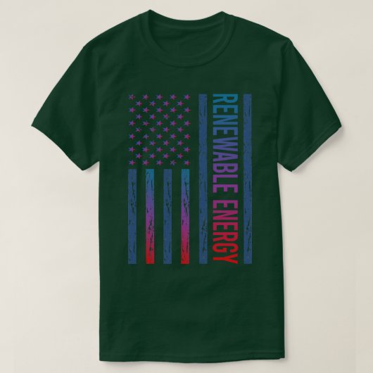 Gradient Flag Erneuerbare Energien T-Shirt (Design vorne)