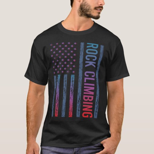 Gradient-Flag-Felsenklettern-Klettern-Kletterer T-Shirt (Vorderseite)