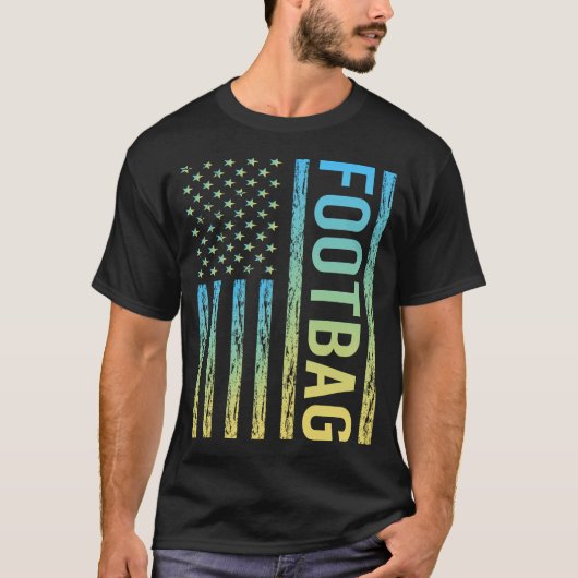 Gradient Flag Footbag Hacker Sack Sacker T-Shirt (Vorderseite)