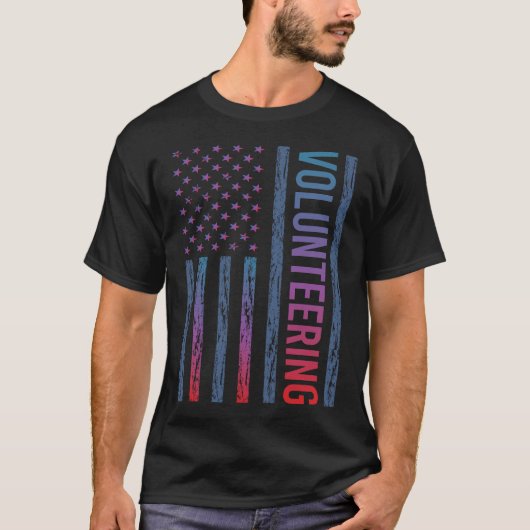 Gradient Flag Freiwillige T-Shirt (Vorderseite)