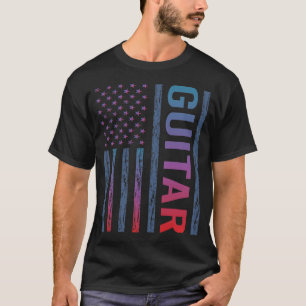 Gradient-Flag-Gitarre Gitarrist T-Shirt