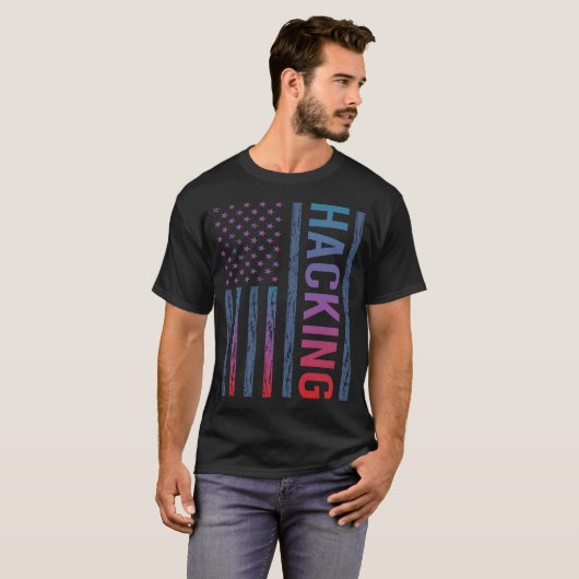 Gradient-Flag-Hacking-Hack-Hacker T-Shirt (Vorne ganz)