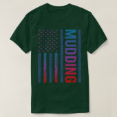Gradient Flag Mudding Mud Bogging T-Shirt (Design vorne)