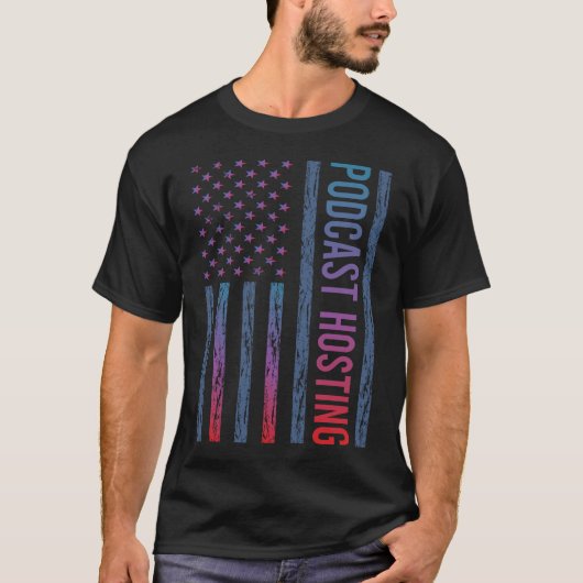 Gradient Flag Podcast Hosting T-Shirt (Vorderseite)