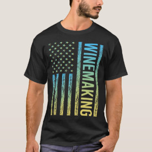 Gradient-Flag Weinherstellung Winzer T-Shirt