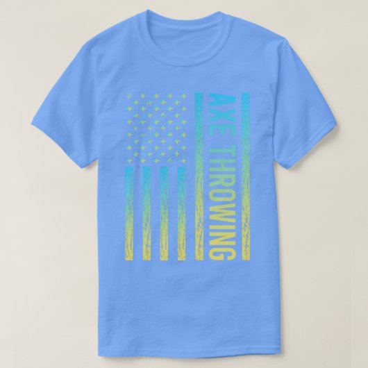 Gradient-Flagge 02 Axtwerfer wirft Äxte T-Shirt (Design vorne)