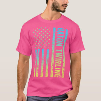 Gradient-Flagge 02 Baton-Twirling-Drehung Twirler T-Shirt