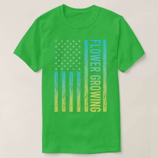 Gradient-Flagge 02 Blumen wachsende Blumen Gärtner T-Shirt (Design vorne)