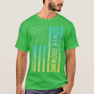 Gradient-Flagge 02 Blumen wachsende Blumen Gärtner T-Shirt