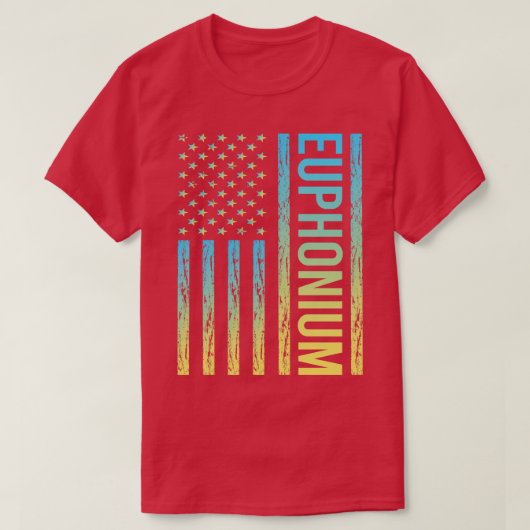 Gradient Flagge 02 Euphonium Euphoniums T-Shirt (Design vorne)