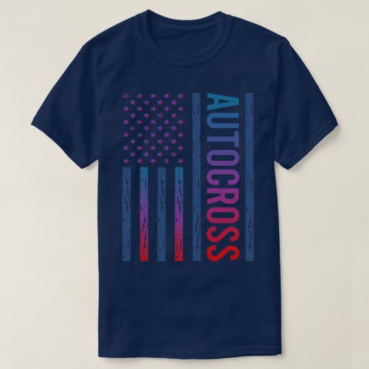 Gradient-Flagge Autocross T-Shirt (Design vorne)
