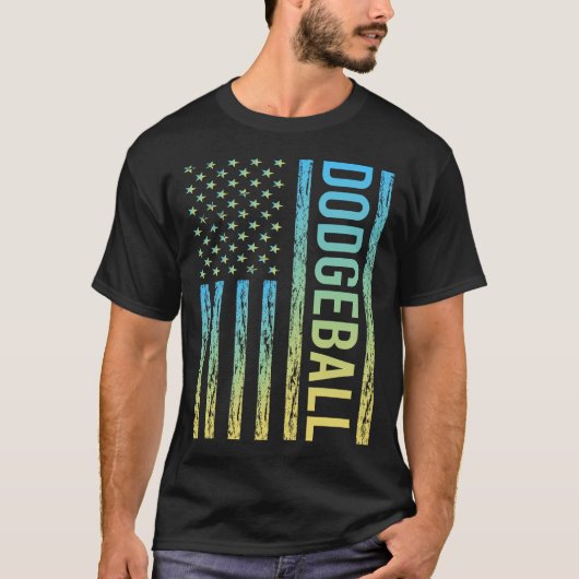 Gradient-Flagge Dodgeball T-Shirt (Vorderseite)