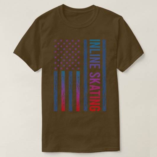 Gradient-Flagge Inline-Skating Skate Skater T-Shirt (Design vorne)
