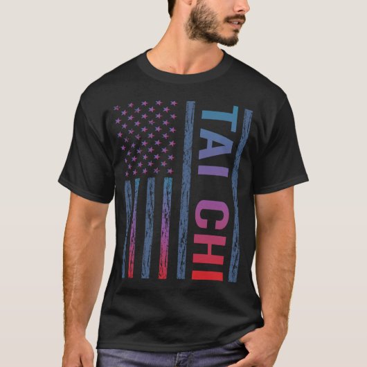 Gradient-Flagge Tai Chi T-Shirt (Vorderseite)