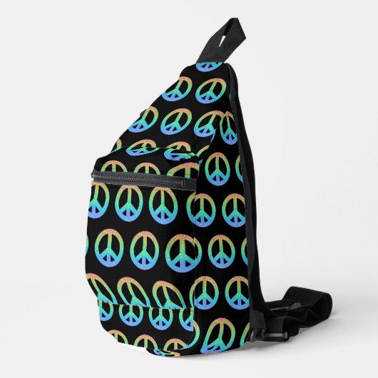 Gradient-Friedenssymbol Crossbody Bag (Rechte Ecke)