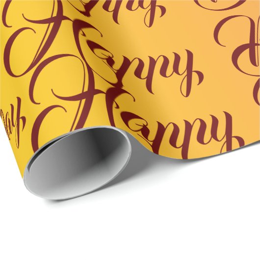 Gradient fröhliche Geburtstagsfeier Geschenkpapier (Rolleneckpunkt)