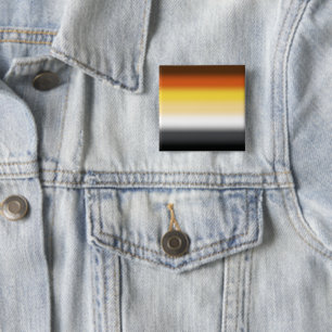 Gradient Gay Bär Pride Flagge - Farbige Bärenflagg Button