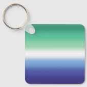 Gradient Gay MLM Pride Flag - farbenfrohe MLM Flag Schlüsselanhänger (Vorderseite)