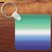 Gradient Gay MLM Pride Flag - farbenfrohe MLM Flag Schlüsselanhänger (Vorderseite)