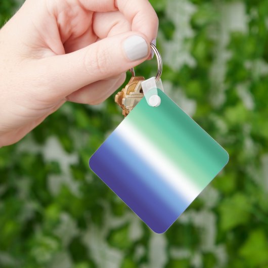 Gradient Gay MLM Pride Flag - farbenfrohe MLM Flag Schlüsselanhänger (Hand)