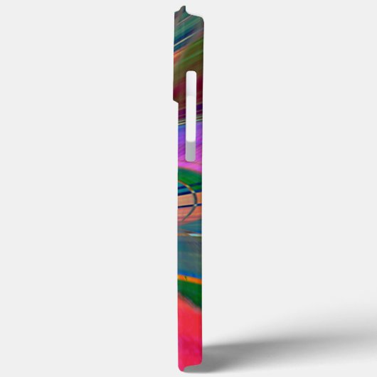 Gradient gebogene Streifen und metallische Scheibe Case-Mate iPhone Hülle (Rückseite / Links)