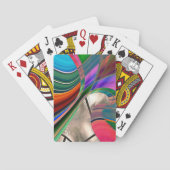 Gradient gebogene Streifen und metallische Scheibe Spielkarten (Rückseite)