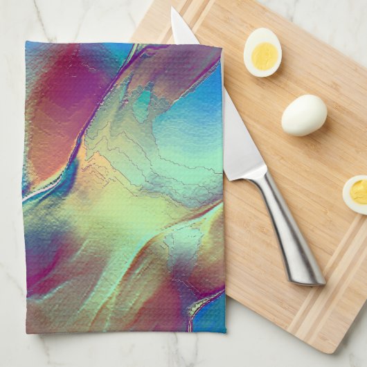 Gradient gefärbte Felsdüne mit weichem, hellem Geschirrtuch (Viertel Falte)