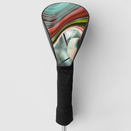 Gradient gekrümmte Streifen in gealterten Farben,  Golf Headcover