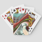 Gradient gekrümmte Streifen in gealterten Farben, Spielkarten (Rückseite)