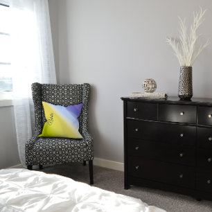 Gradient Gelb Grün Lavendel Name Kissenhülle Kissen