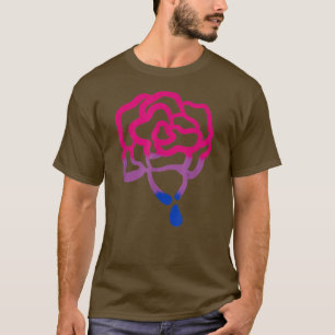 Gradient Gemalte Rose Lgbt Gay Pride Monat T-Shirt