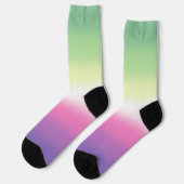 Gradient Genderfade Pride Flag Socken (Linkes Detail)