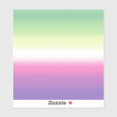 Gradient Genderfea Pride Flag - Genderdosflagge Aufkleber (Blatt)