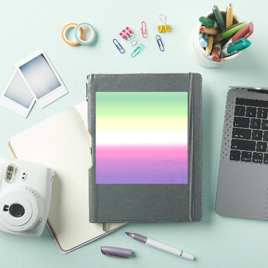 Gradient Genderfea Pride Flag - Genderdosflagge Aufkleber (iPad Hülle)