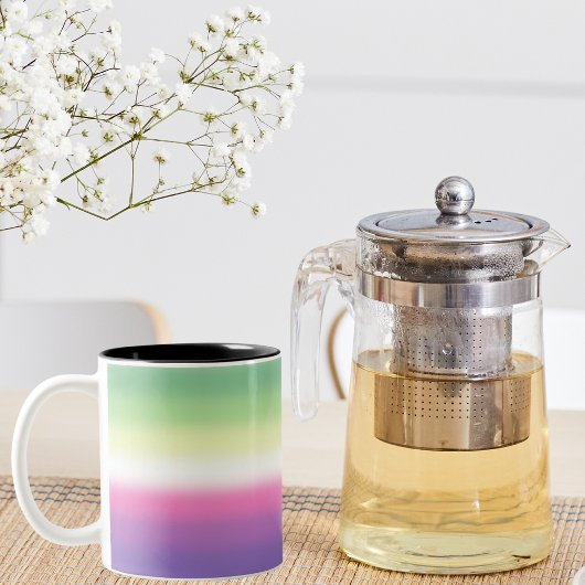 Gradient Genderfea Pride Flag - Genderdosflagge Zweifarbige Tasse