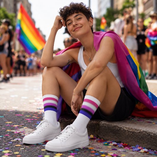 Gradient Genderfluid Stolzflagge Socken