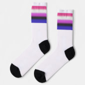 Gradient Genderfluid Stolzflagge Socken (Linkes Detail)