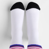 Gradient Genderfluid Stolzflagge Socken (Oben)