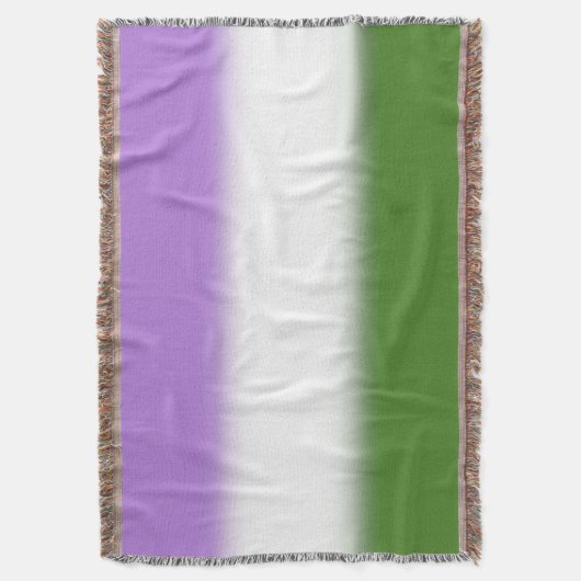 Gradient Genderqueer Pride Flag - Genderqueer Flag Decke (Vorderseite Vertikal)