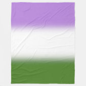 Gradient Genderqueer Pride Flag - Genderqueer Flag Fleecedecke (Vorderseite)