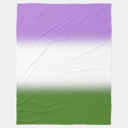 Gradient Genderqueer Pride Flag - Genderqueer Flag Fleecedecke (Vorderseite)