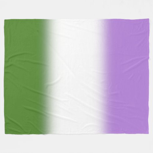 Gradient Genderqueer Pride Flag - Genderqueer Flag Fleecedecke (Vorderseite (Horizontal))