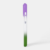Gradient Genderqueer Pride Flag - Genderqueer Flag iPhone Hülle (Linke Seite)