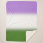 Gradient Genderqueer Pride Flag - Genderqueer Flag Sherpadecke (Vorderseite)