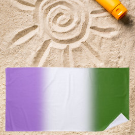 Gradient Genderqueer Pride Flag - Genderqueer Flag Strandtuch